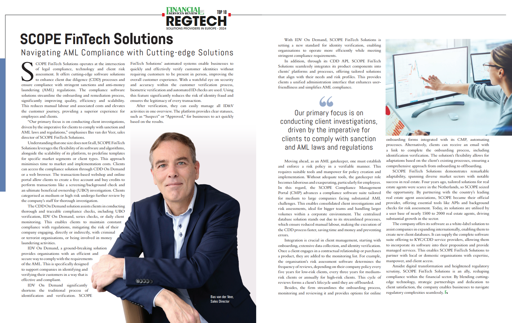 SCOPE FinTech Solutions Reprint Award RegTech
